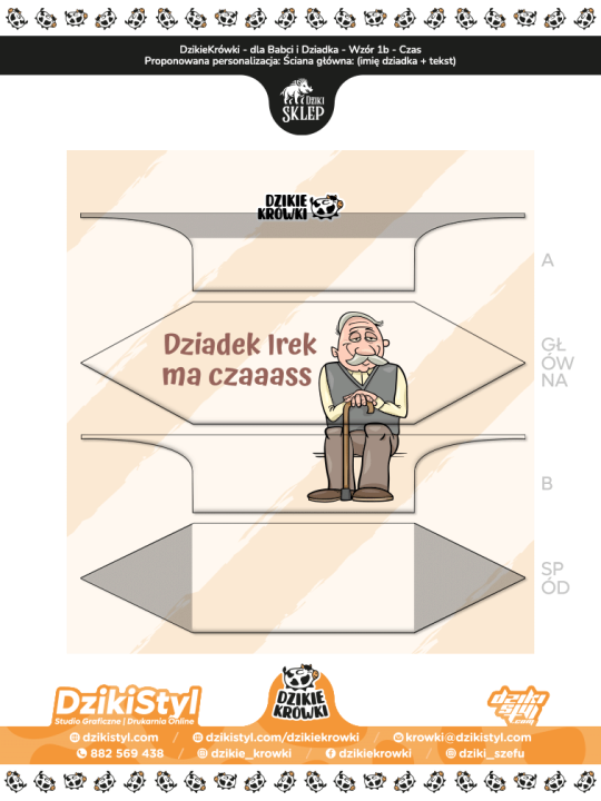 DzikieKrówki - na Dzień Babci i Dziadka - Wzór 1b - Czas - Makieta.png