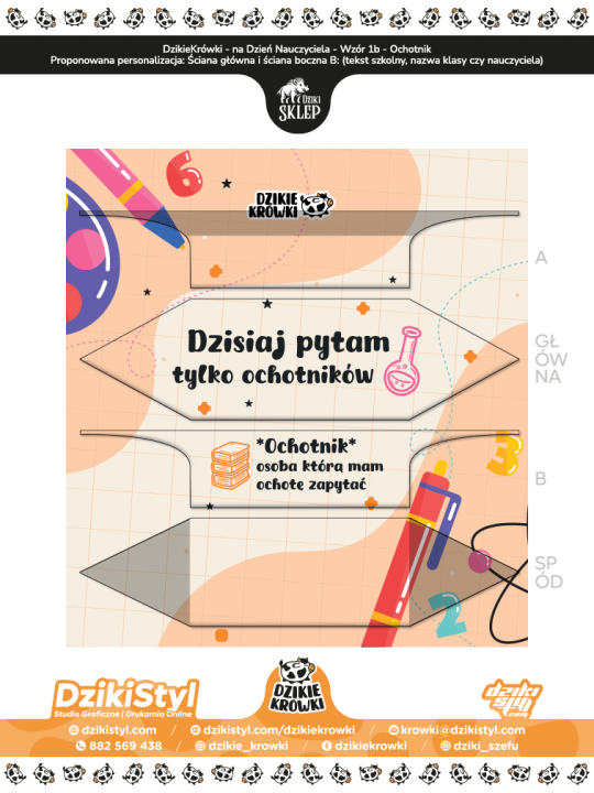 DzikieKrówki - na Dzień Nauczyciela - Wzór 1b - Ochotnik - Makieta.png