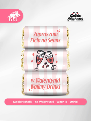 Dzikie Michałki - na Walentynki - Wzór 1c - Drinki