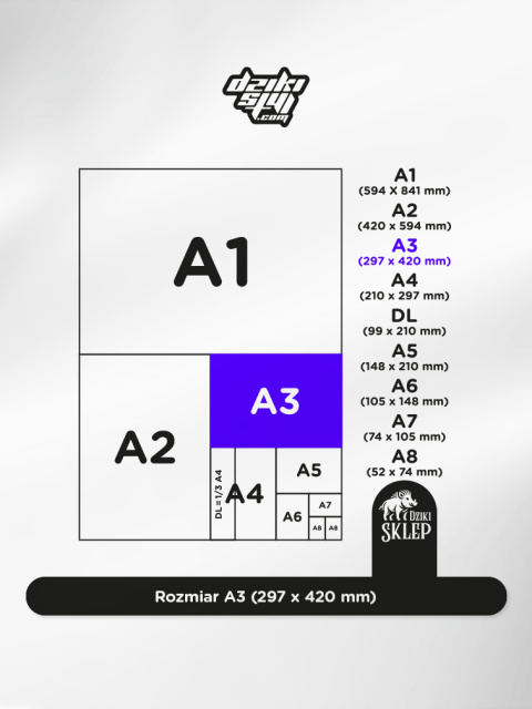 Dzikie Plakaty / Kalendarze - A3 Listwowane (297 x 420 mm)