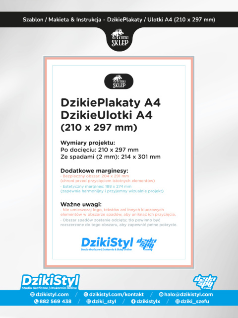 Dzikie Plakaty / Ulotki - A4 (210 x 297 mm)