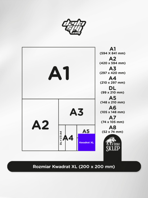 Dzikie Ulotki Premium - Kwadrat XL (200 x 200 mm)