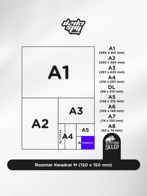 Dzikie Ulotki Premium - Kwadrat M + Uszlachetniane (150 x 150 mm)
