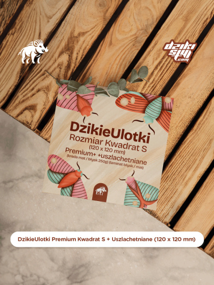 Dzikie Ulotki Premium - Kwadrat S + Uszlachetniane (120 x 120 mm)