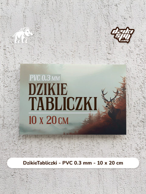 Dzikie Tabliczki - PVC 3 mm - 10 x 20 cm