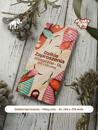 Dzikie Zaproszenia - Klasyczne - DL (99 x 210 mm)