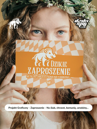 Projekt Graficzny - Zaproszenie - Na ślub, chrzest, komunię, urodziny itd.