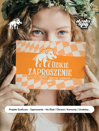 Projekt Graficzny - Zaproszenie - Na Ślub / Chrzest / Komunię / Urodziny itd.