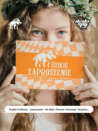 Projekt Graficzny - Zaproszenie - Na Ślub / Chrzest / Komunię / Urodziny itd.