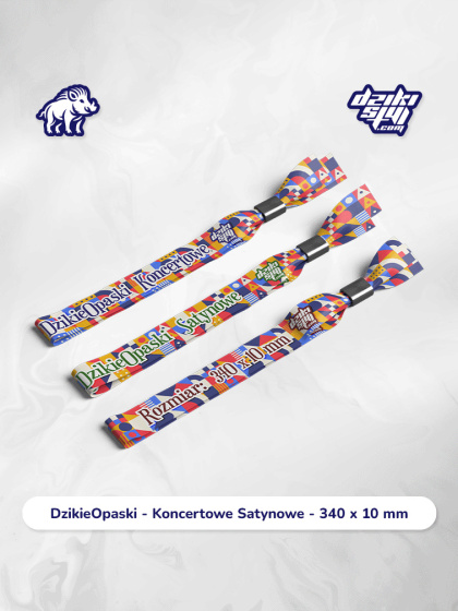 Dzikie Opaski - Koncertowe Satynowe - 340 x 10 mm