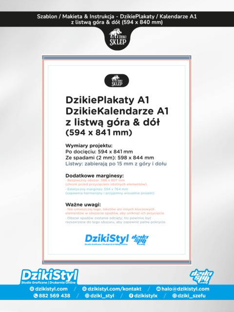 Dzikie Plakaty - Listwowane - A1 (594 x 841 mm)