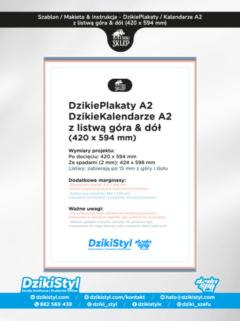 Dzikie Kalendarze - Listwowane - A2 (420 x 594 mm) Dzikie Kalendarze - Listwowane - A2 (420 x 594 mm)
