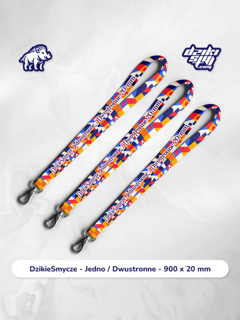 Dzikie Smycze - Reklamowe Jedno / Dwustronne - 900 x 20 mm Dzikie Smycze - Reklamowe Jedno / Dwustronne - 900 x 20 mm