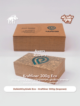 Dzikie Wizytówki - Ekologiczne - Kraftliner 300g Eco