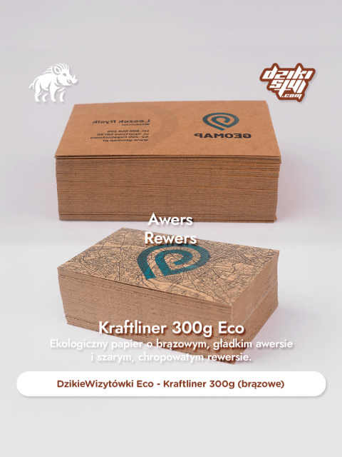 Dzikie Wizytówki - Ekologiczne - Kraftliner 300g Eco Dzikie Wizytówki - Ekologiczne - Kraftliner 300g Eco